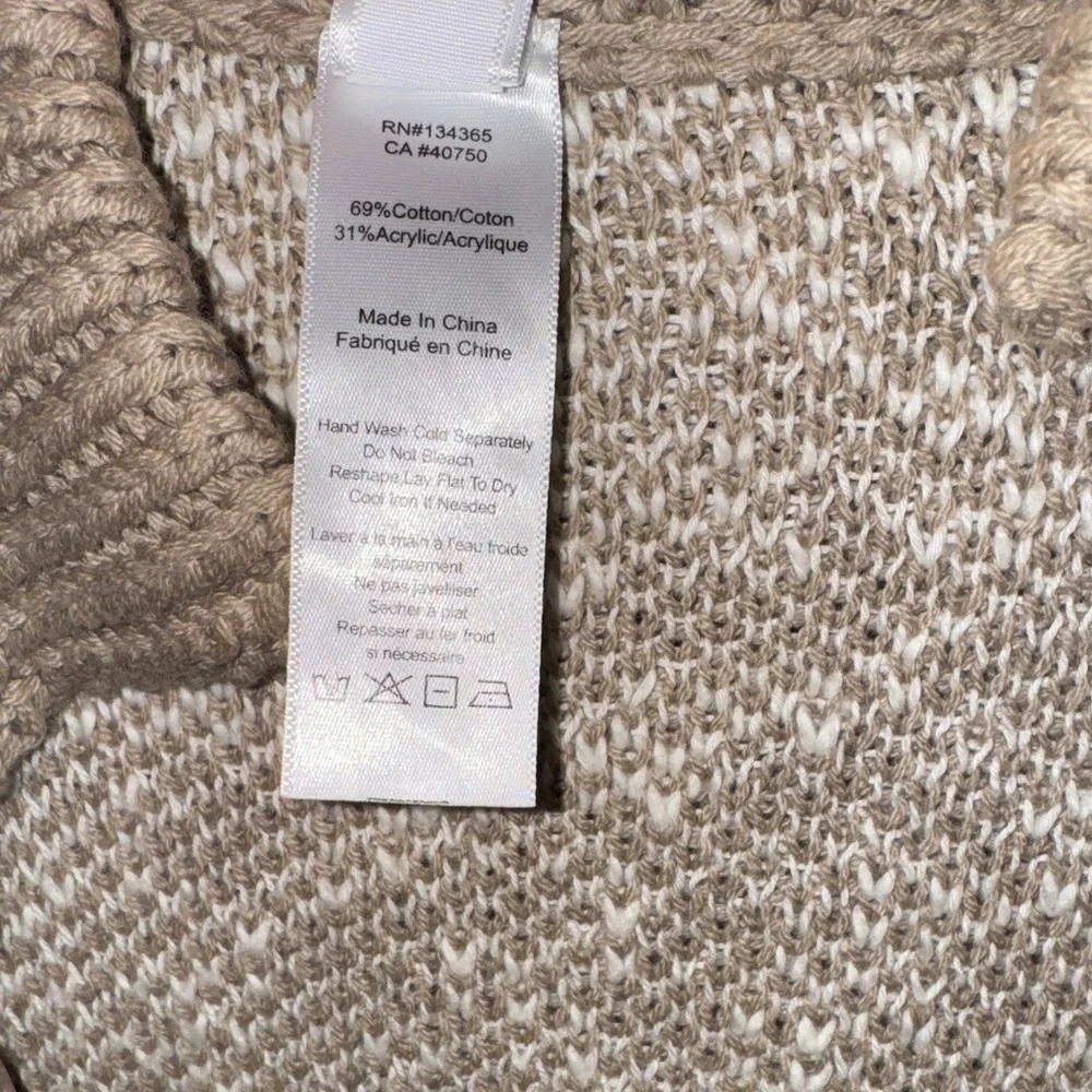 Marla Wynne Oversized Cardigan Sweater Tan Lagenlook Poncho Women's Size XS